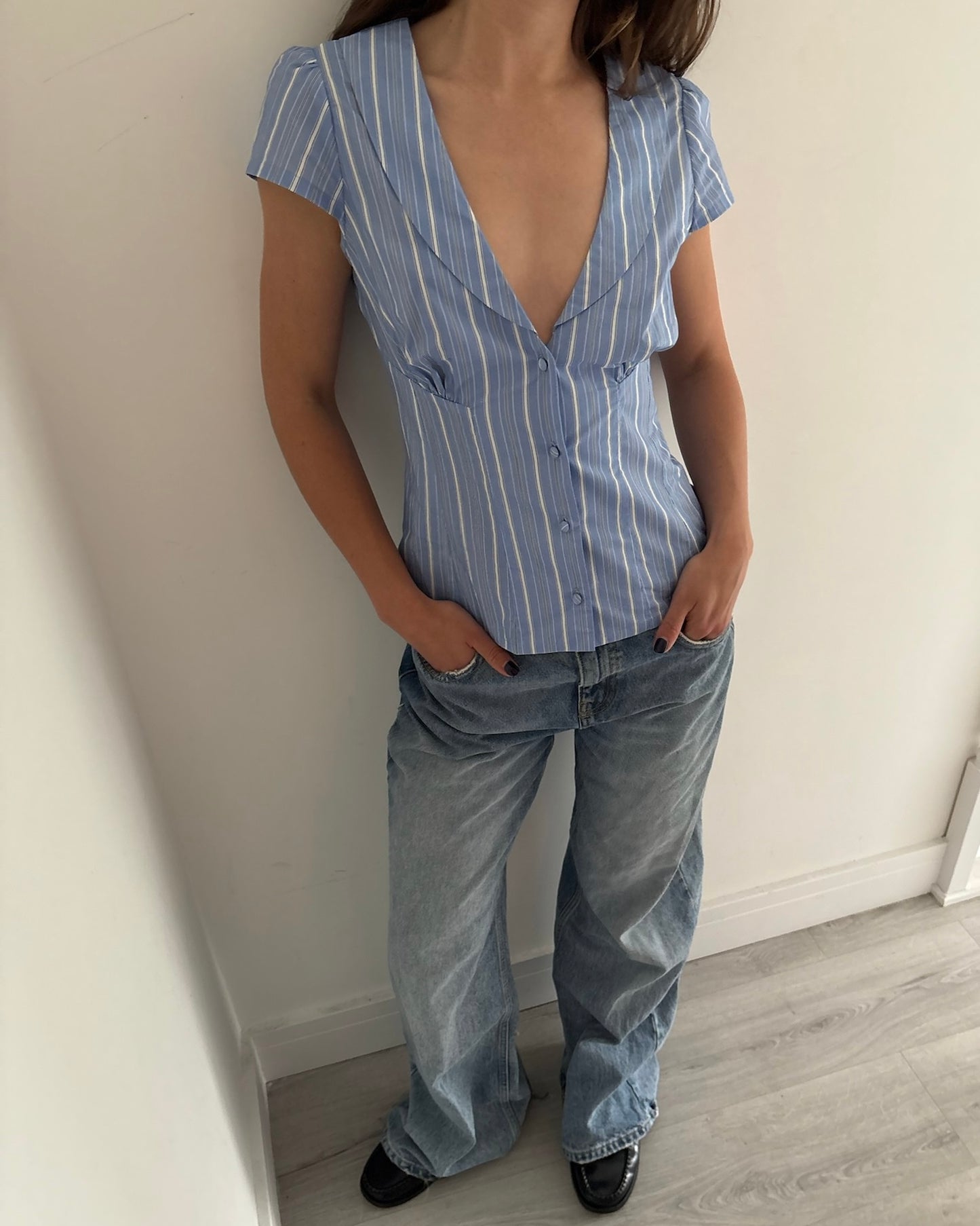 Blue Top Blouse