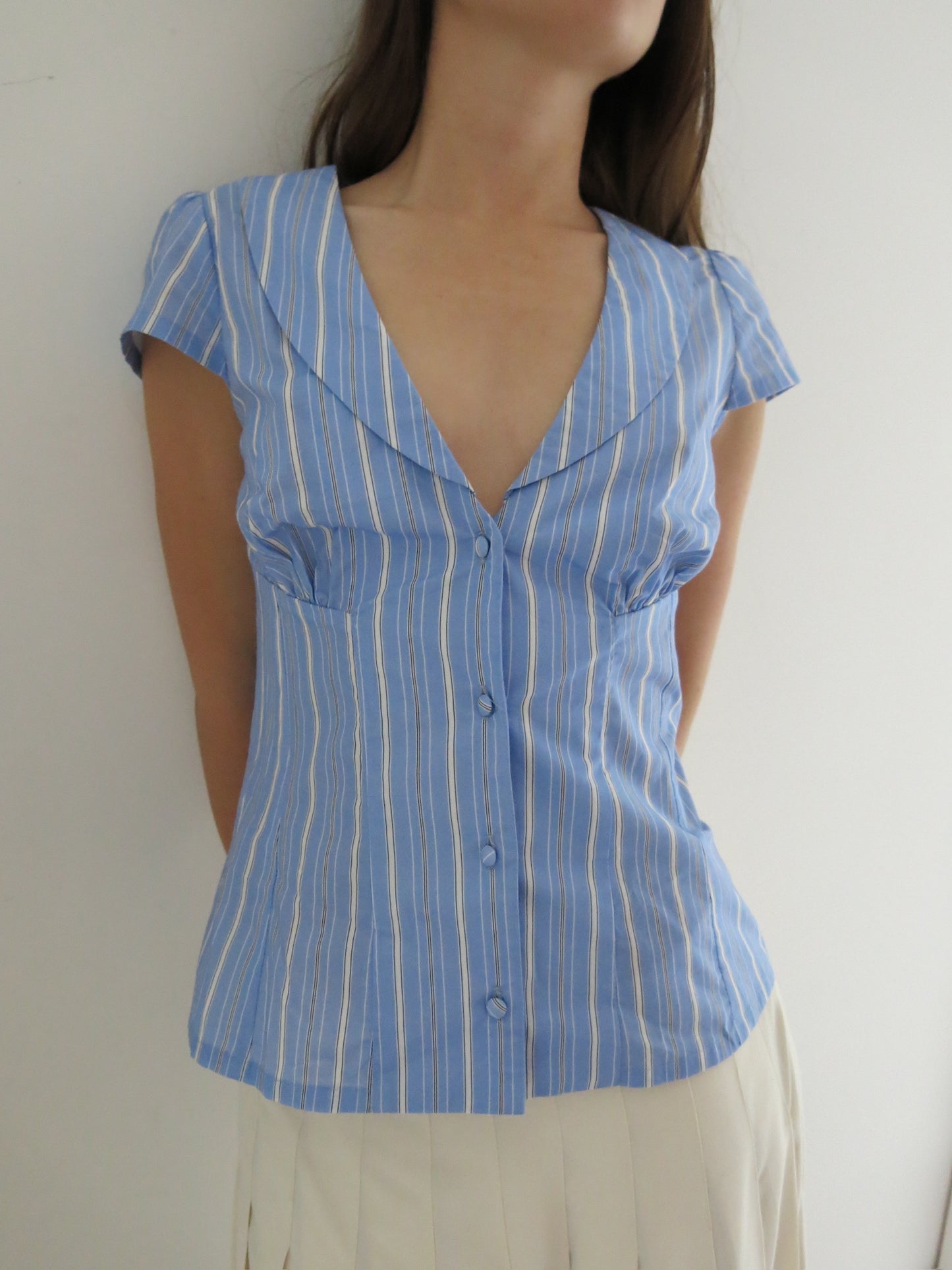 Blue Top Blouse